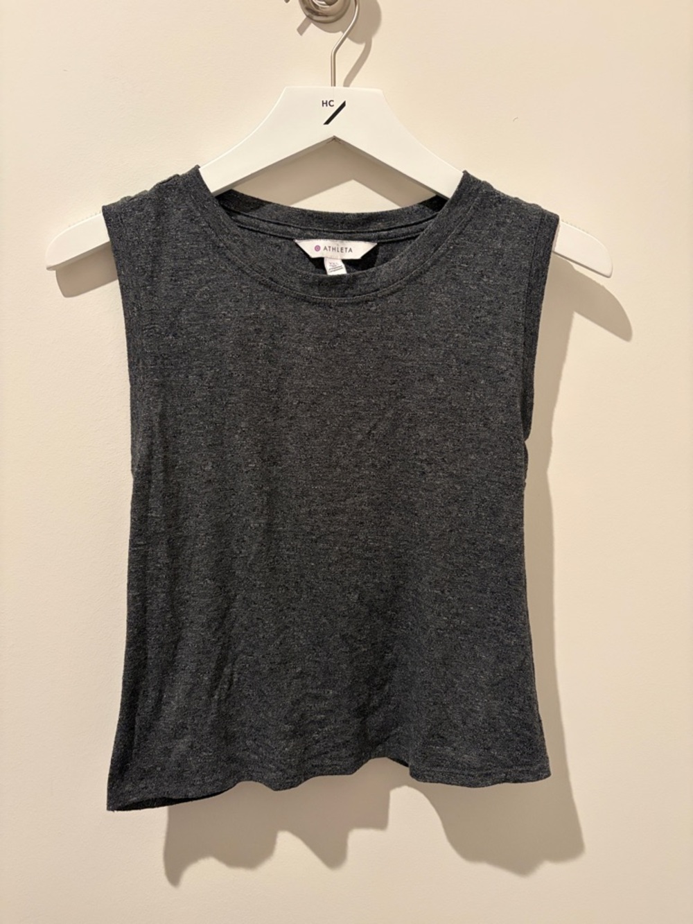 Athleta Dark Charcoal Heather Muscle Tank